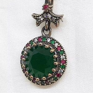 New 4.90ctw Emerald, Ruby & Diamonds Pendant!